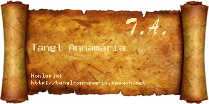 Tangl Annamária névjegykártya